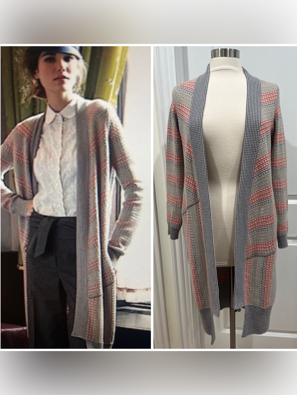 Anthropologie Sparrow ‘Traveled Paths Cardigan’ 72% Wool Size Small